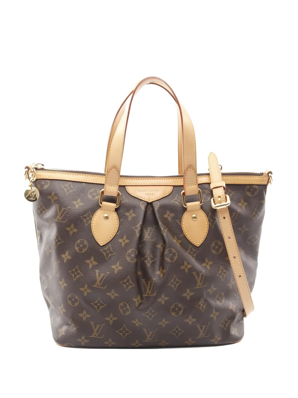 Pre-owned Louis Vuitton 2008 Palermo Pm Monogram Tote Bag In Brown