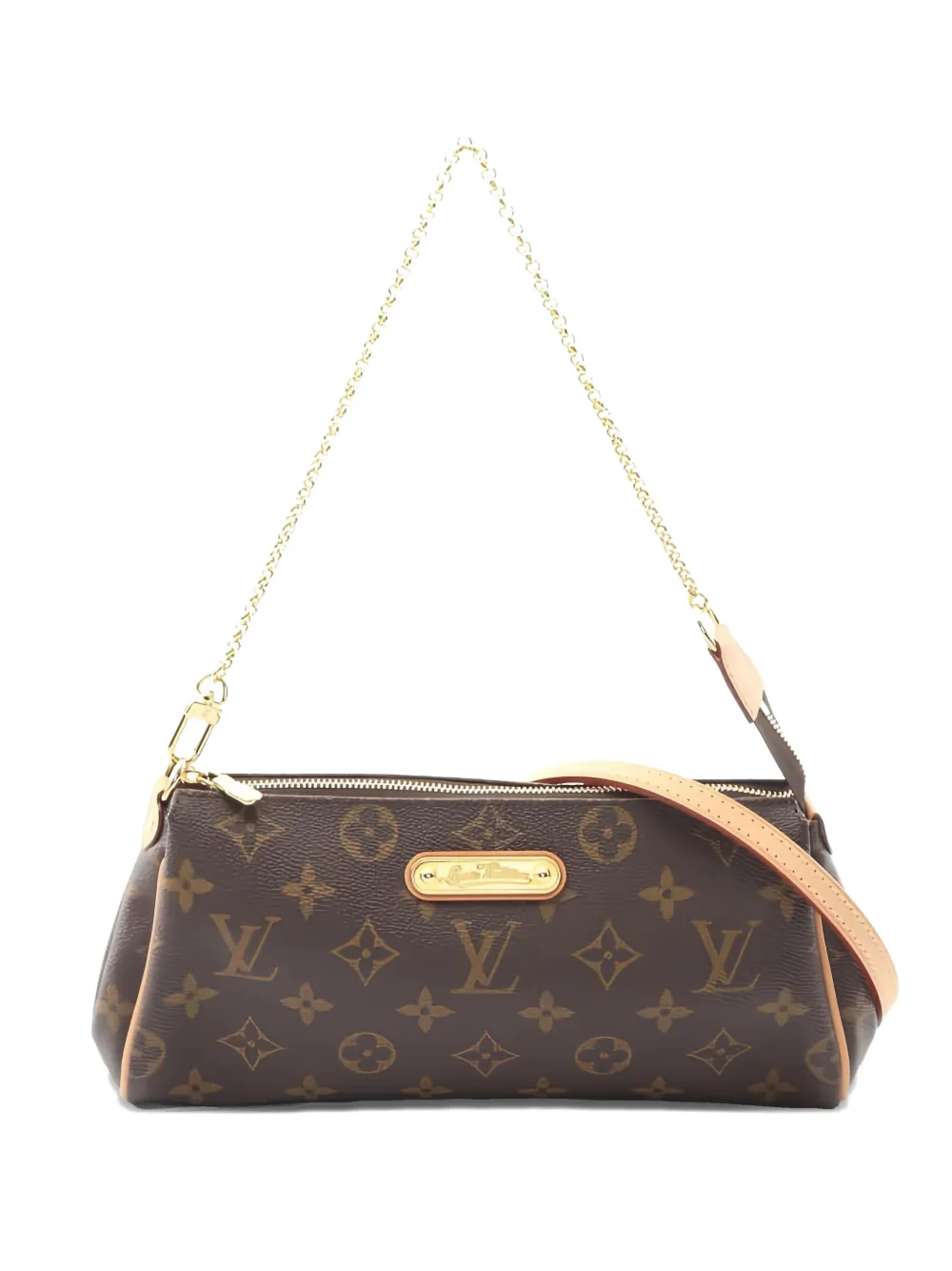 Pre-owned Louis Vuitton Eva Monogram Chain Shoulder Bag In Brown