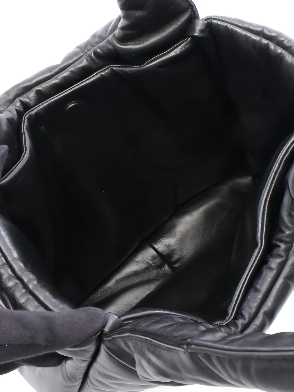 Pre-owned Prada 2010s Triangle-logo Leather Tote Bag In Black