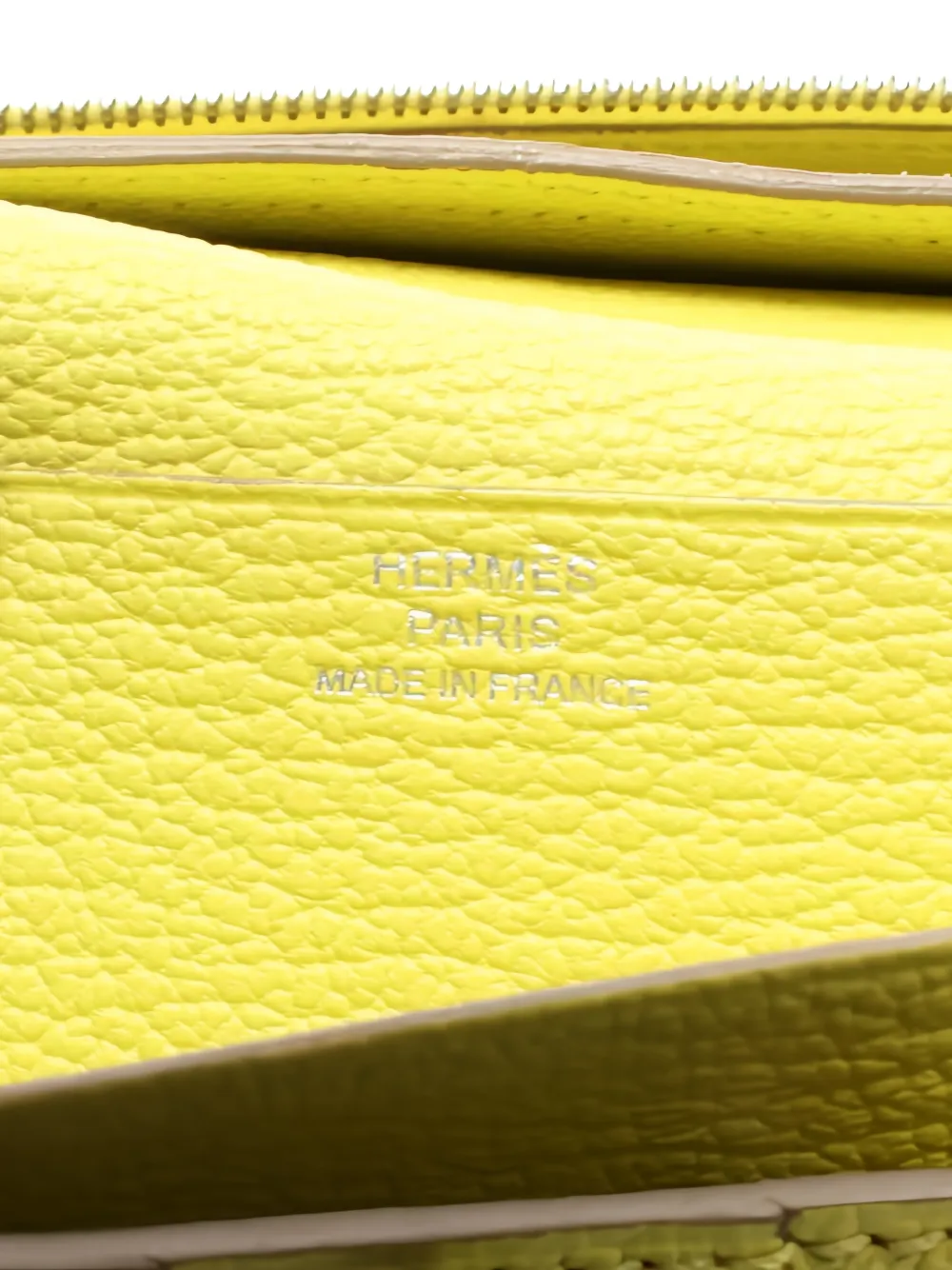 HERMES Pre-owned 2013 Bi-fold Hardware Long Wallet In Yellow