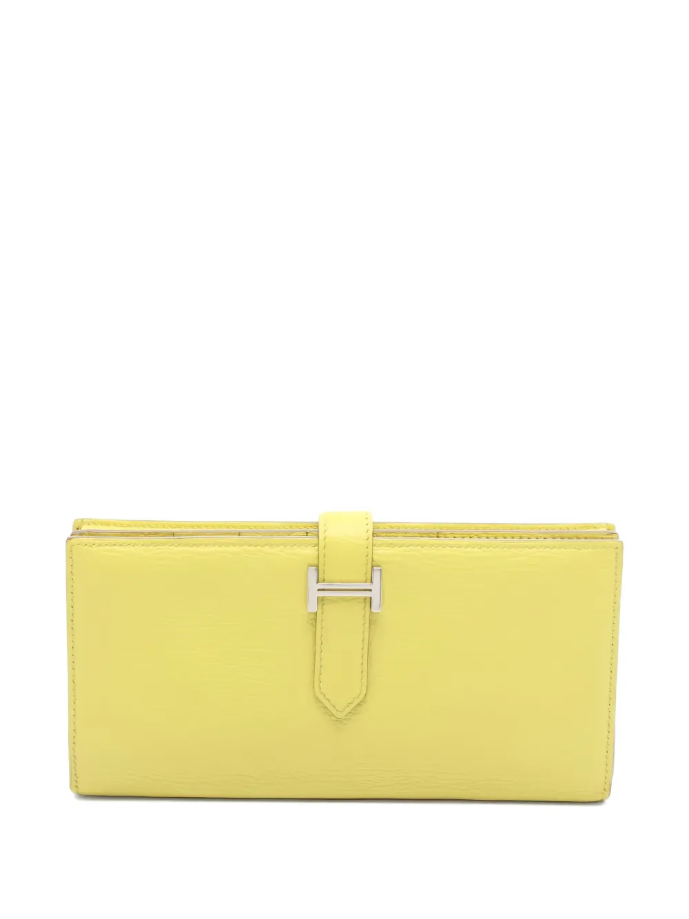 Hermès Pre-Owned 2013 bi-fold hardware long wallet | Yellow | Image 1