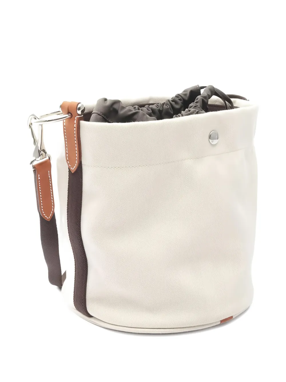 Pre-owned Hermes 2009 Sac De Pansage Bucket Bag In Neutral