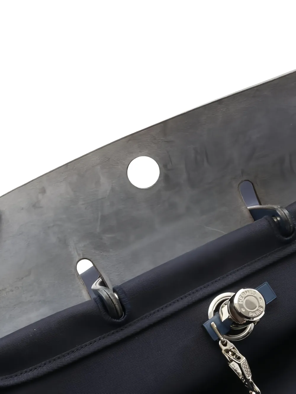 HERMES Pre-owned 2002 Toile Hunter Herbag Tote Bag In Blue