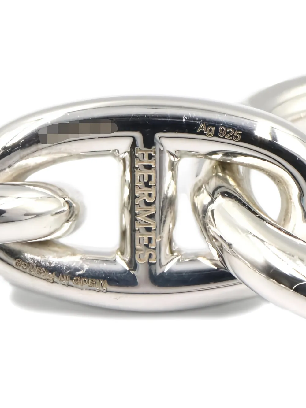 Pre-owned Hermes 2010s Chaîne D'ancre Gm Bracelet In Silver