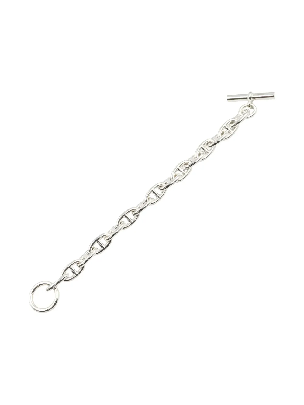 Pre-owned Hermes 2010s Chaîne D'ancre Gm Bracelet In Silver