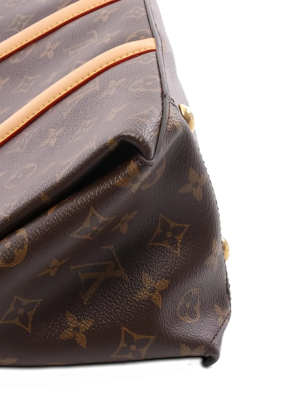 Pre-owned Louis Vuitton 2019 Soufflot Mm Monogram Tote Bag In Brown