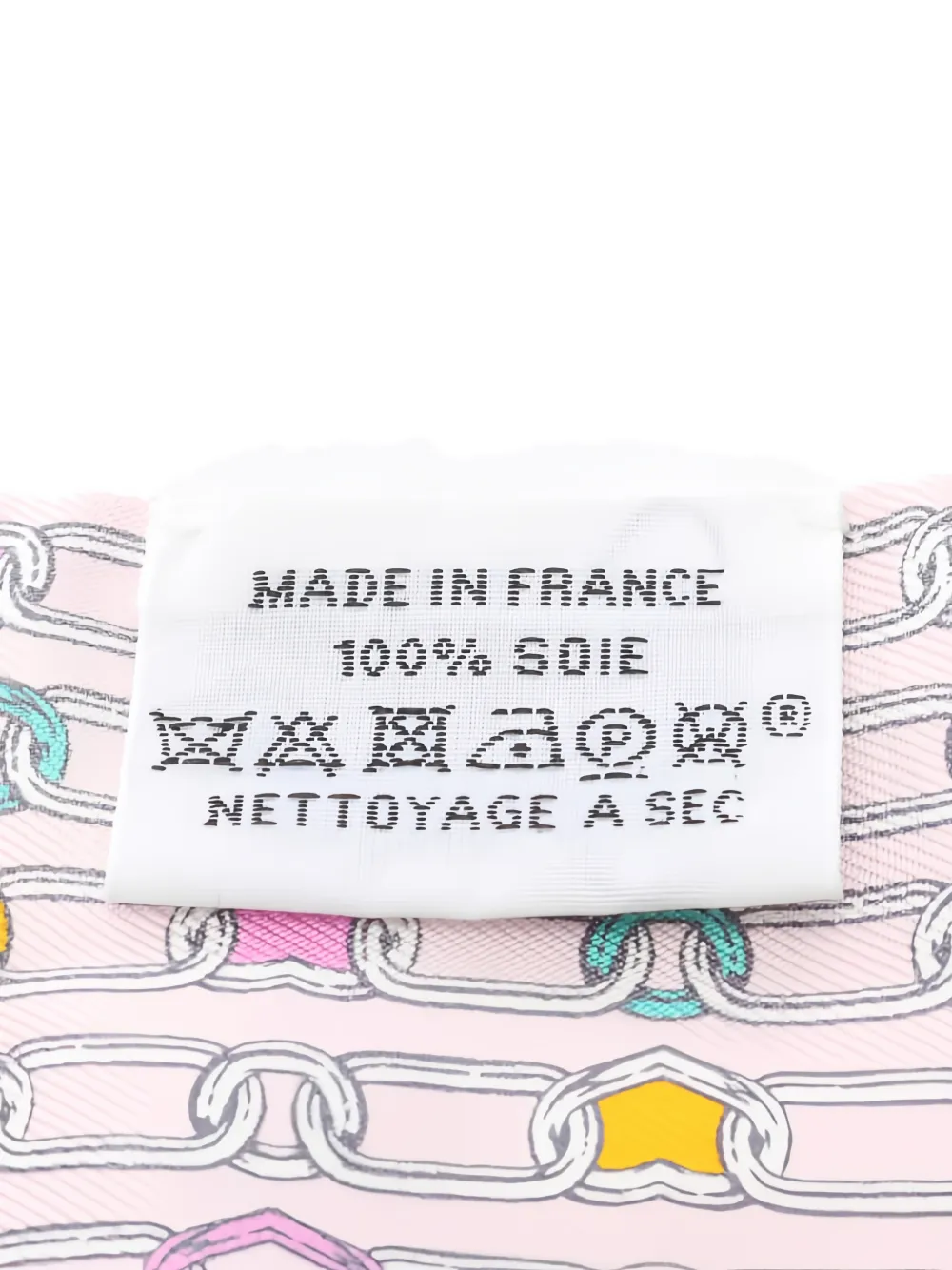 Pre-owned Hermes 2010s Kaleidoscope Ribbon Twilly Scarf In Pink