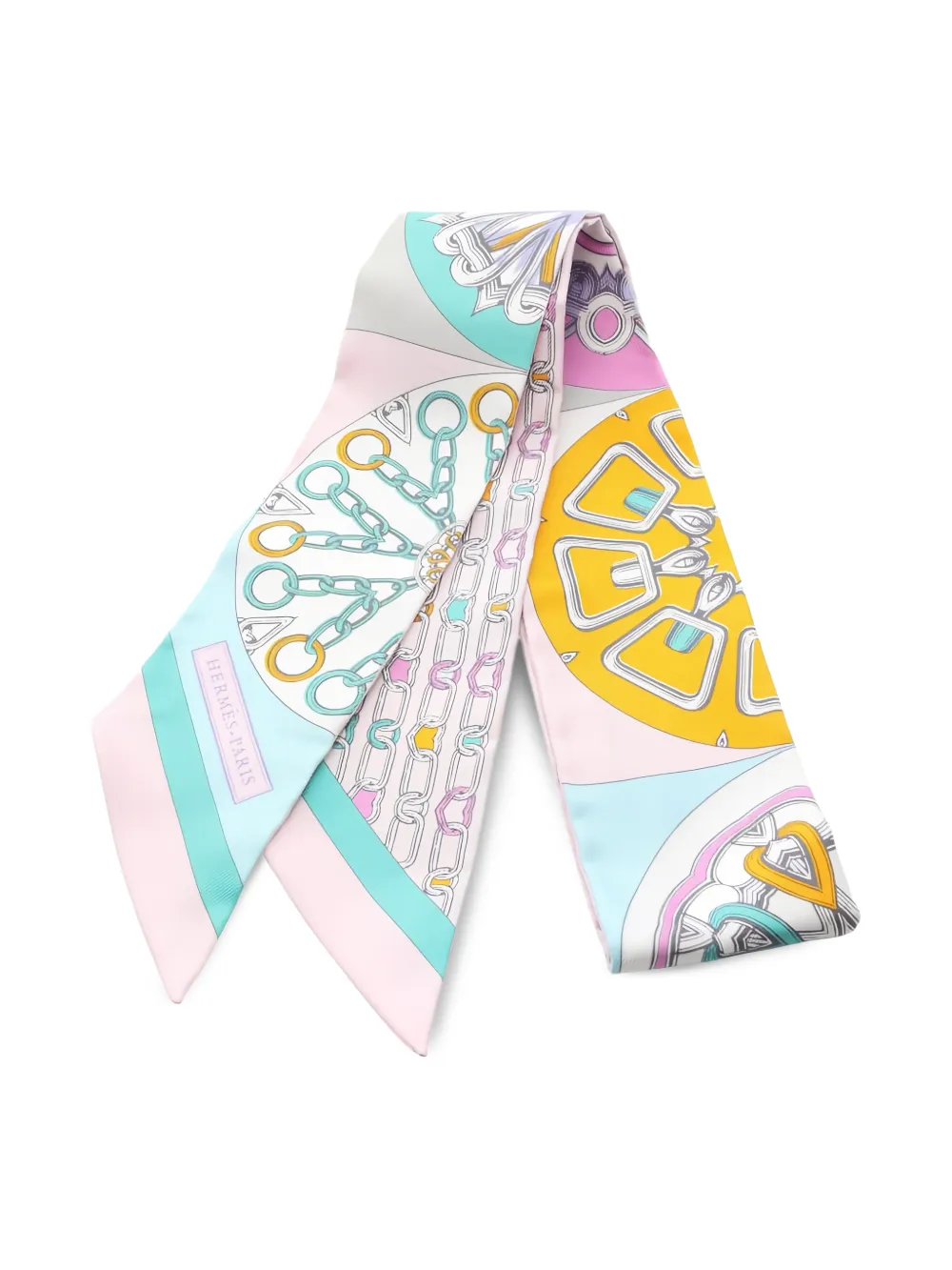 Hermès Pre-Owned 2010s Kaleidoscope Twilly Schal | Rosa | Image 1