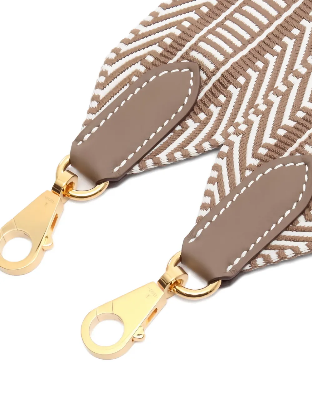 HERMES Pre-owned Kaval Canvas Shoulder Strap In Brown