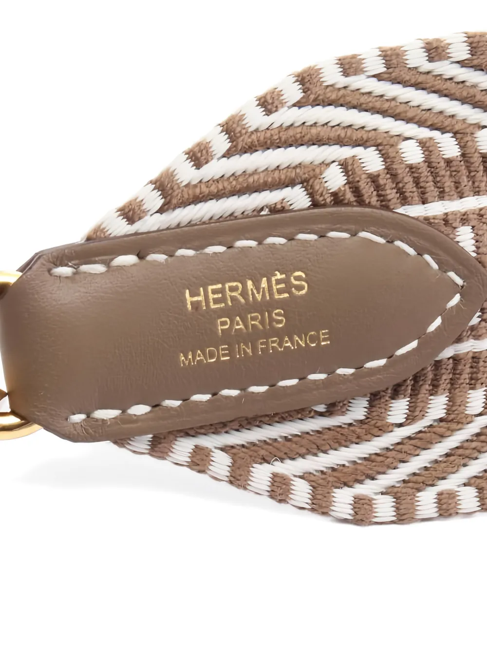 HERMES Pre-owned Kaval Canvas Shoulder Strap In Brown