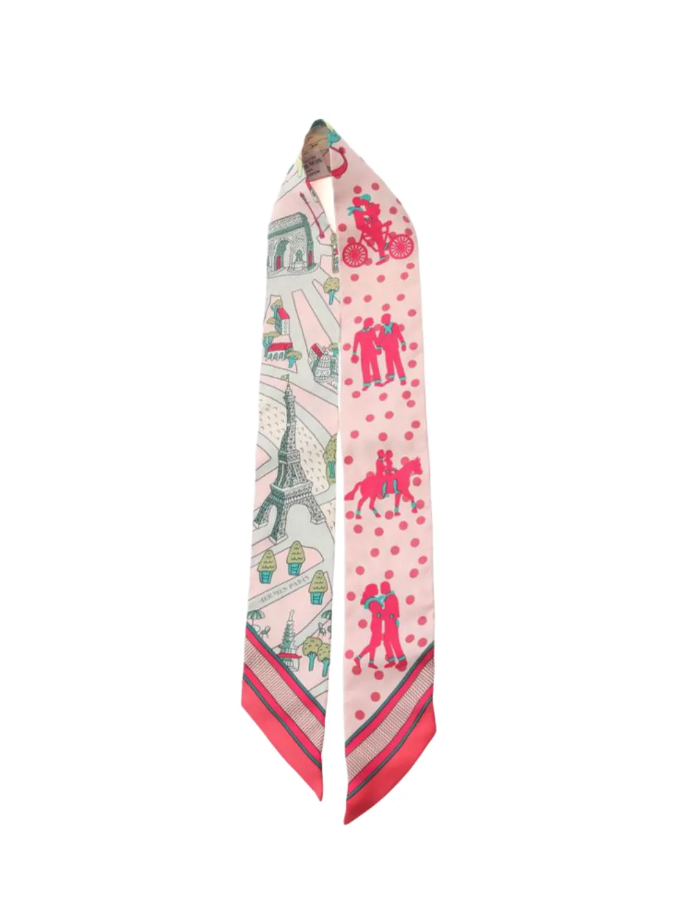 Hermès Pre-Owned 2010s Les Nouveaux Amoureux de Paris scarf - Rosa