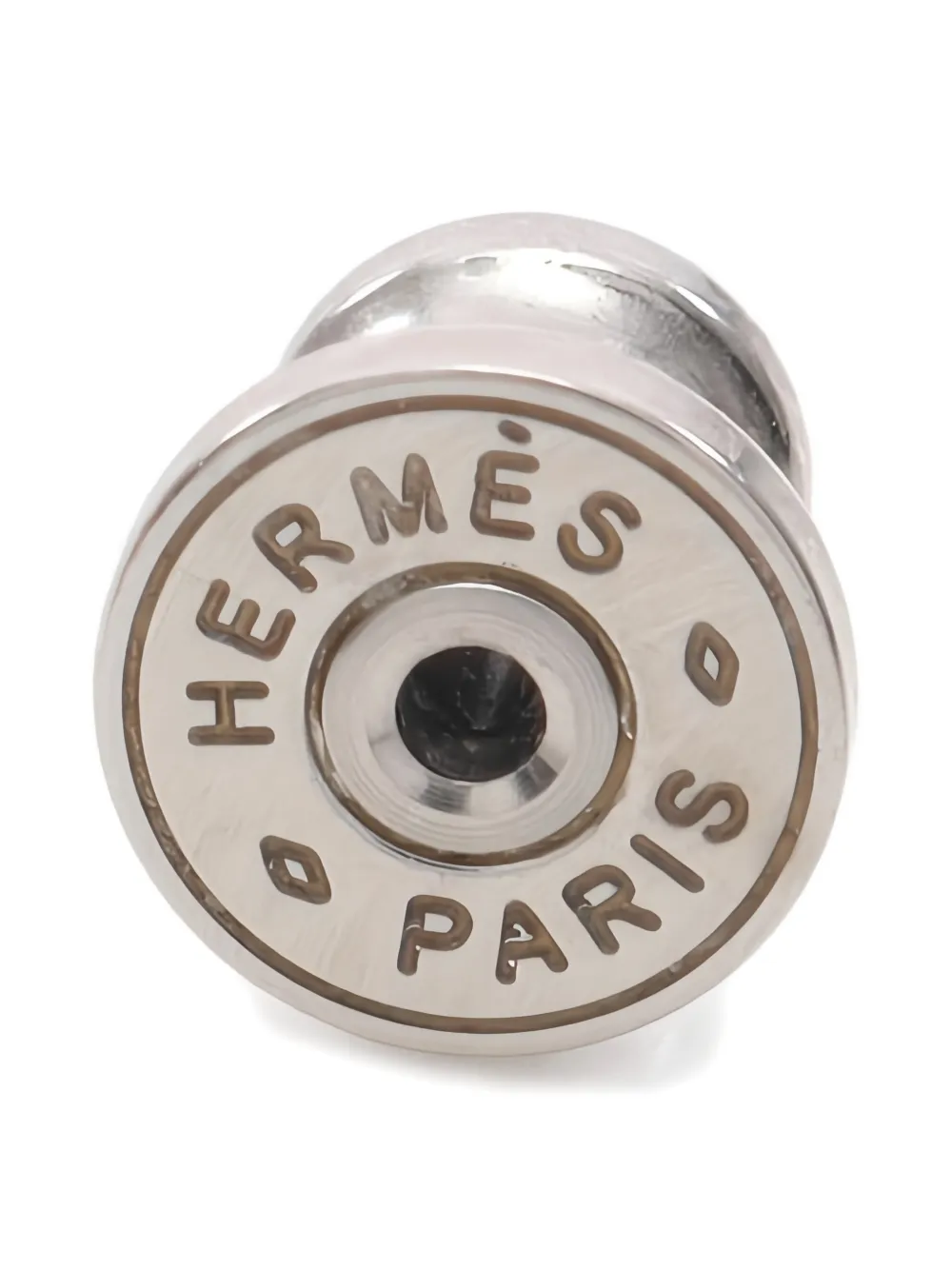 Pre-owned Hermes 2010s Medor Guyne Pm Earrings In Brown