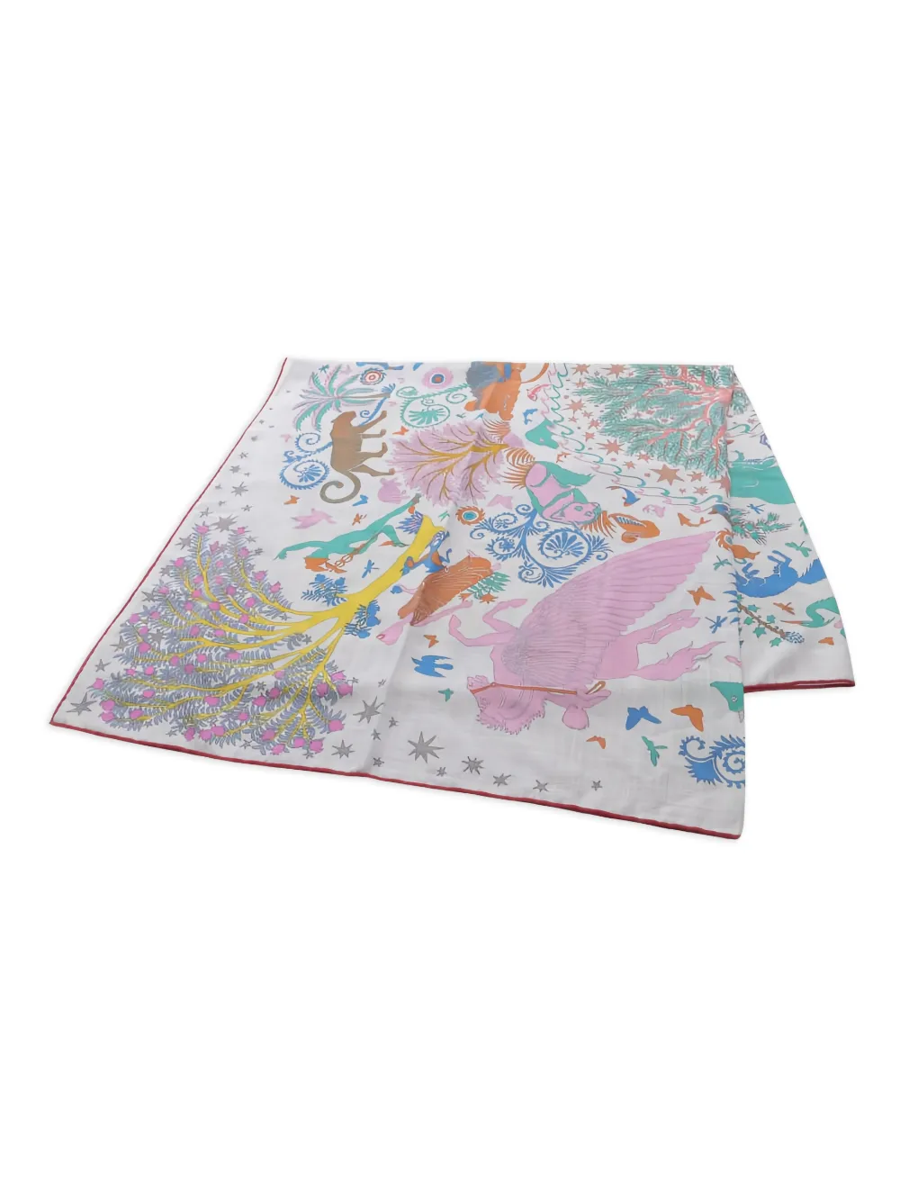 Hermès Pre-Owned Sous Le Charme D'orphée carrés 140 printed scarf | White | Image 1