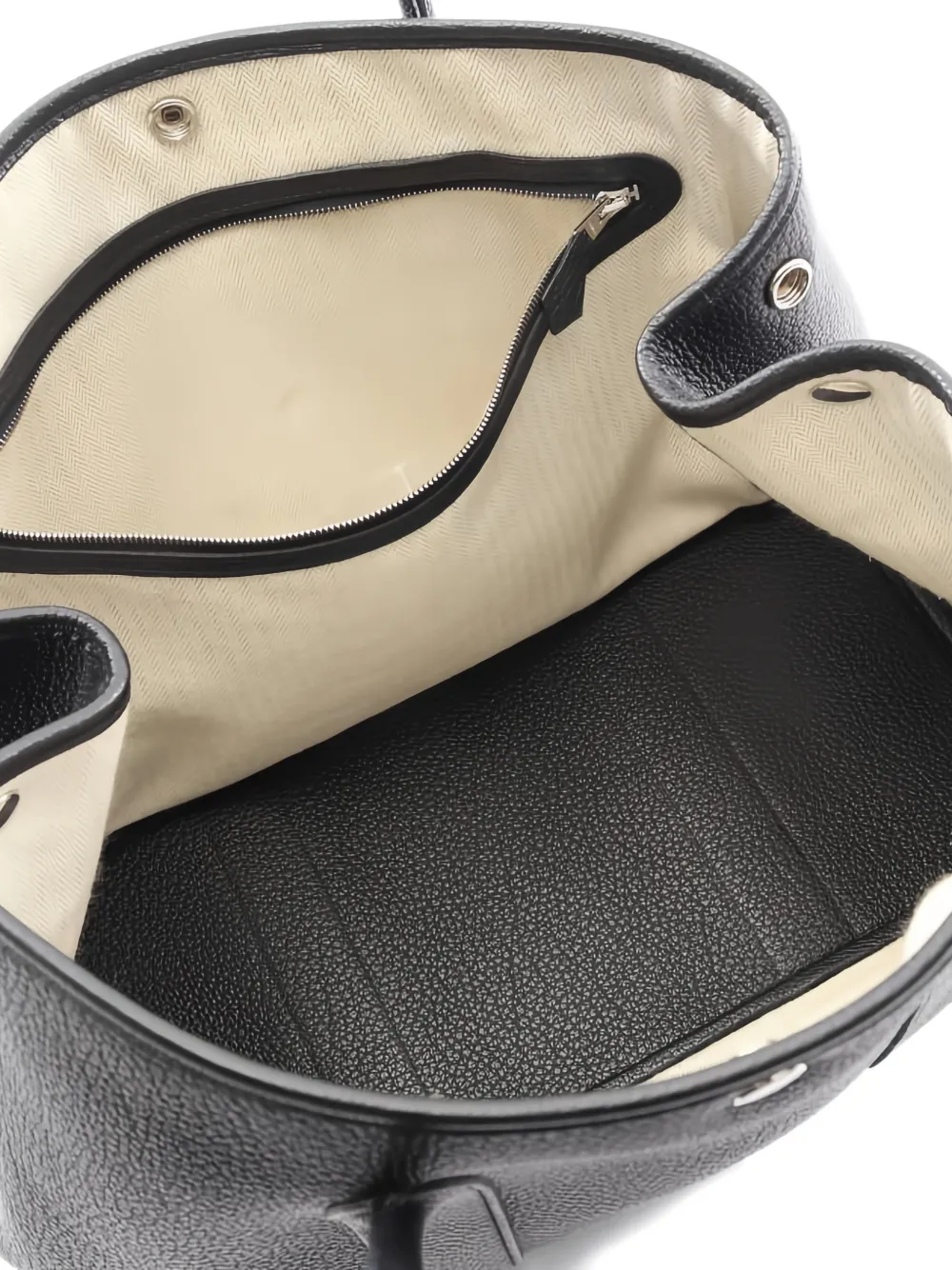 HERMES Pre-owned 2018 Garden Party Pm Leather Tote Bag In Black