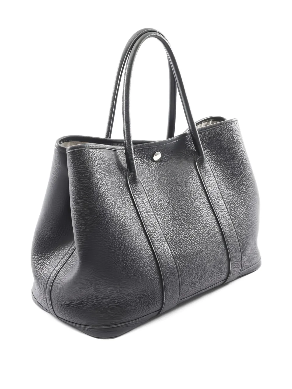 HERMES Pre-owned 2018 Garden Party Pm Leather Tote Bag In Black