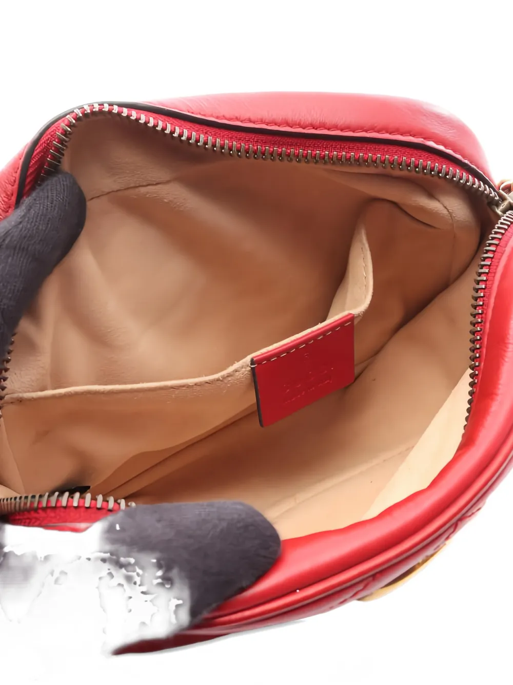 GUCCI Pre-owned 2000s Gg Marmont Quilting Chain Mini Bag In Red