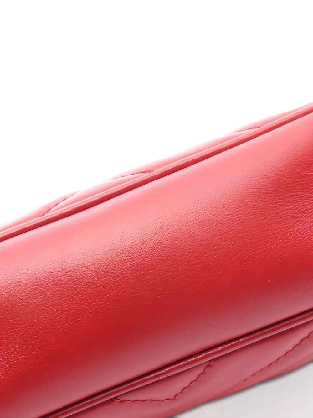 GUCCI Pre-owned 2000s Gg Marmont Quilting Chain Mini Bag In Red