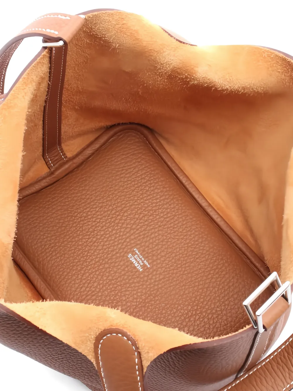 Pre-owned Hermes Picotin Lock Pm Clemence Tote Bag In Brown