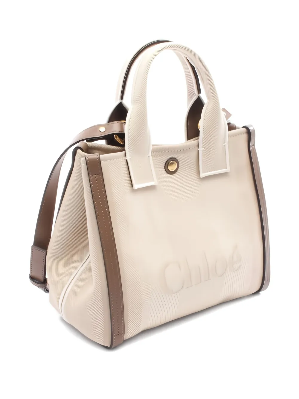 Pre-owned Chloé 2010s Small Carry Logo-detail Tote Bag In Neutral