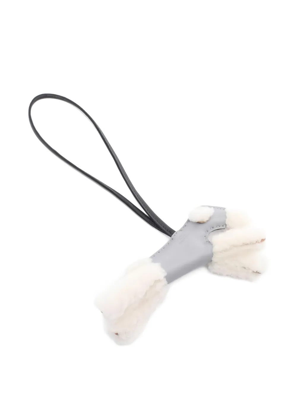 Pre-owned Hermes 2025 Budy Bag Charm In White