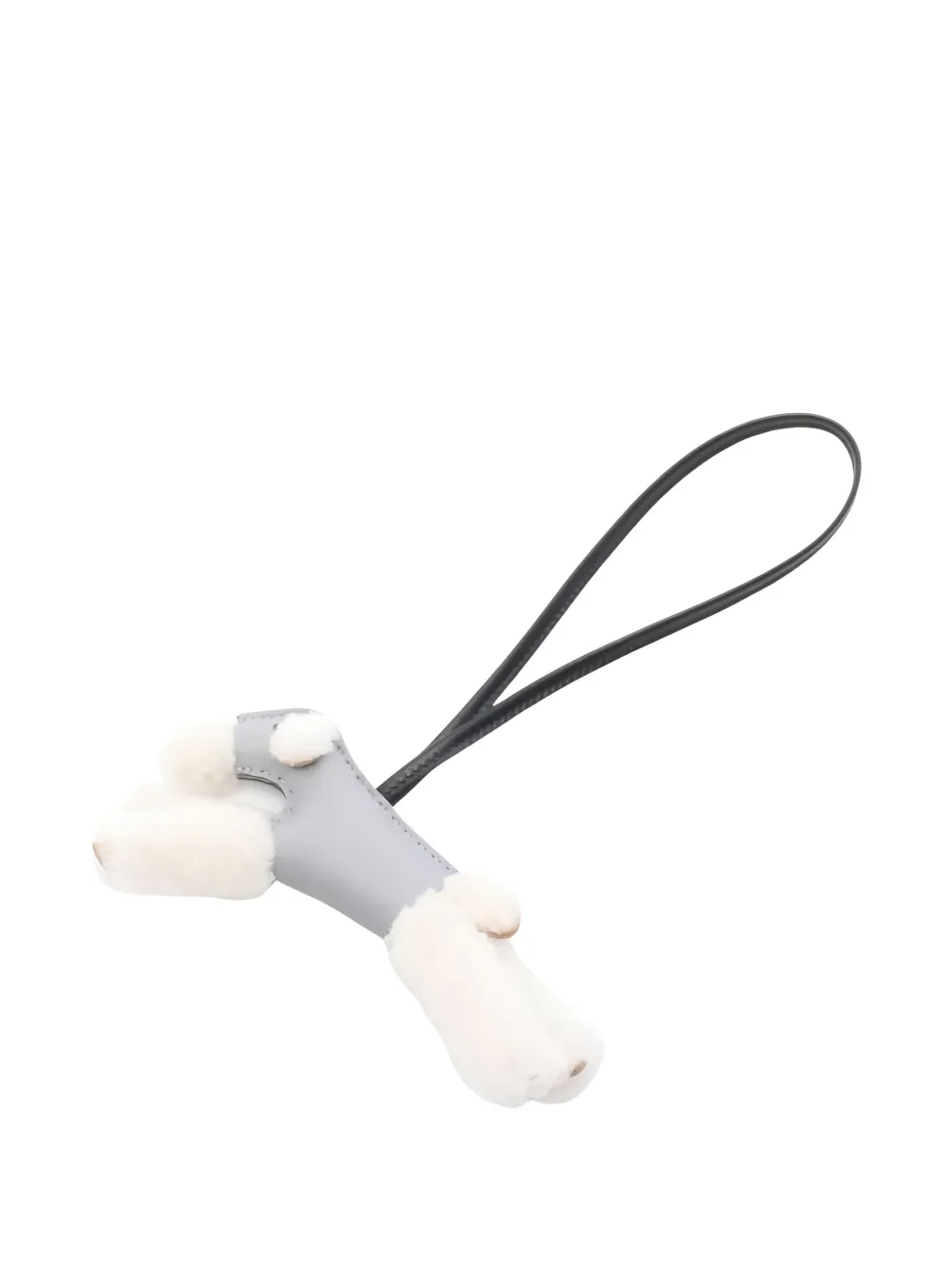 Pre-owned Hermes 2025 Budy Bag Charm In White