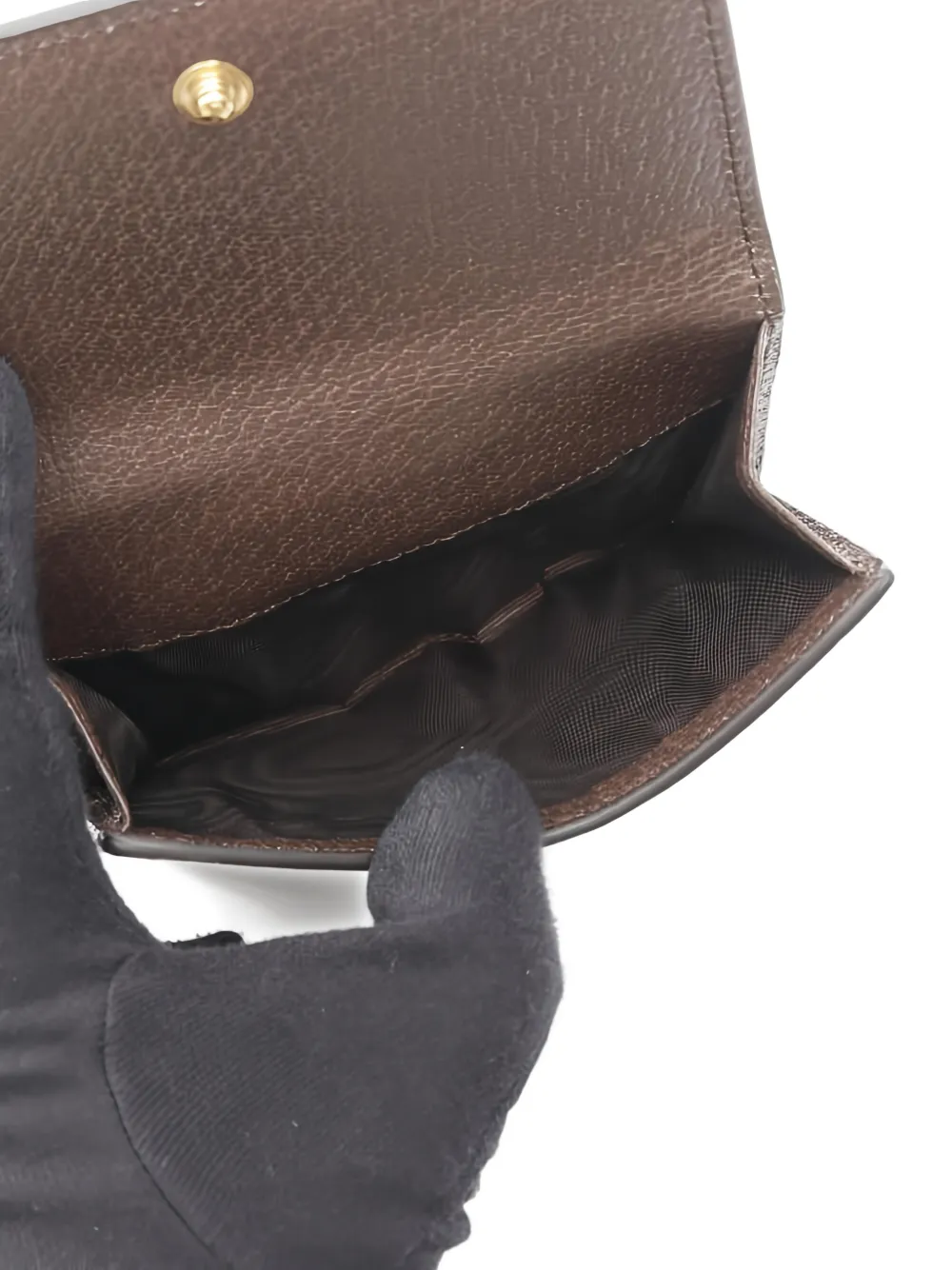 Pre-owned Gucci 2010s Ophidia Gg Flap Wallet In Neutral