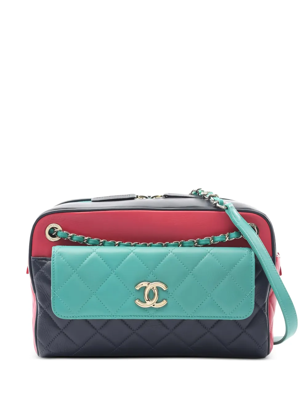 CHANEL Pre-Owned 2019 matelasse shoulder bag - Blu