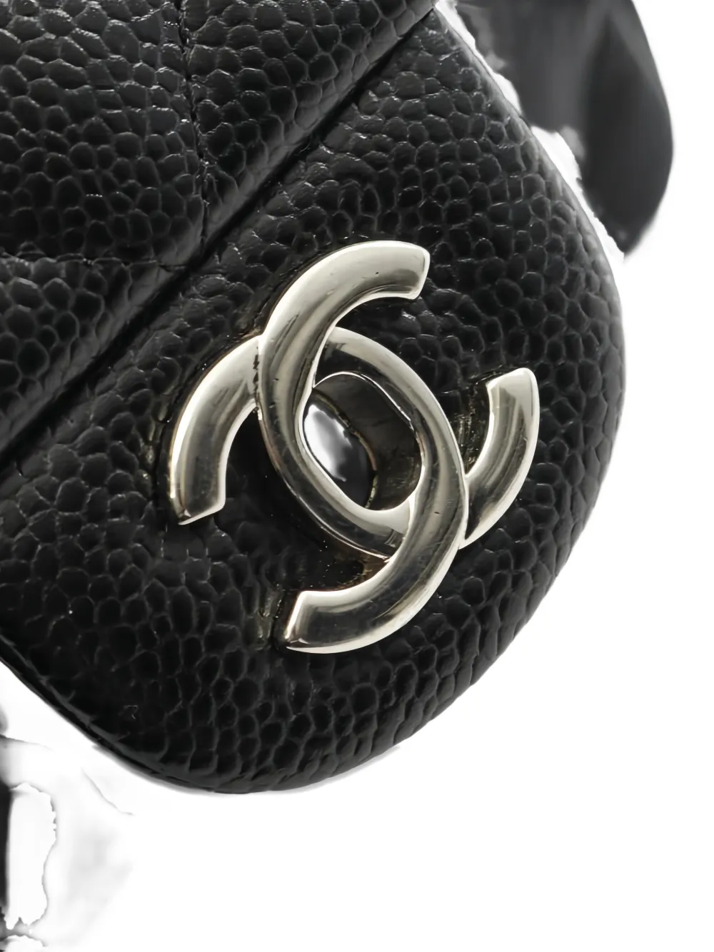 Pre-owned Chanel Mini Cc-mark Quilted Shoulder Bag In Black