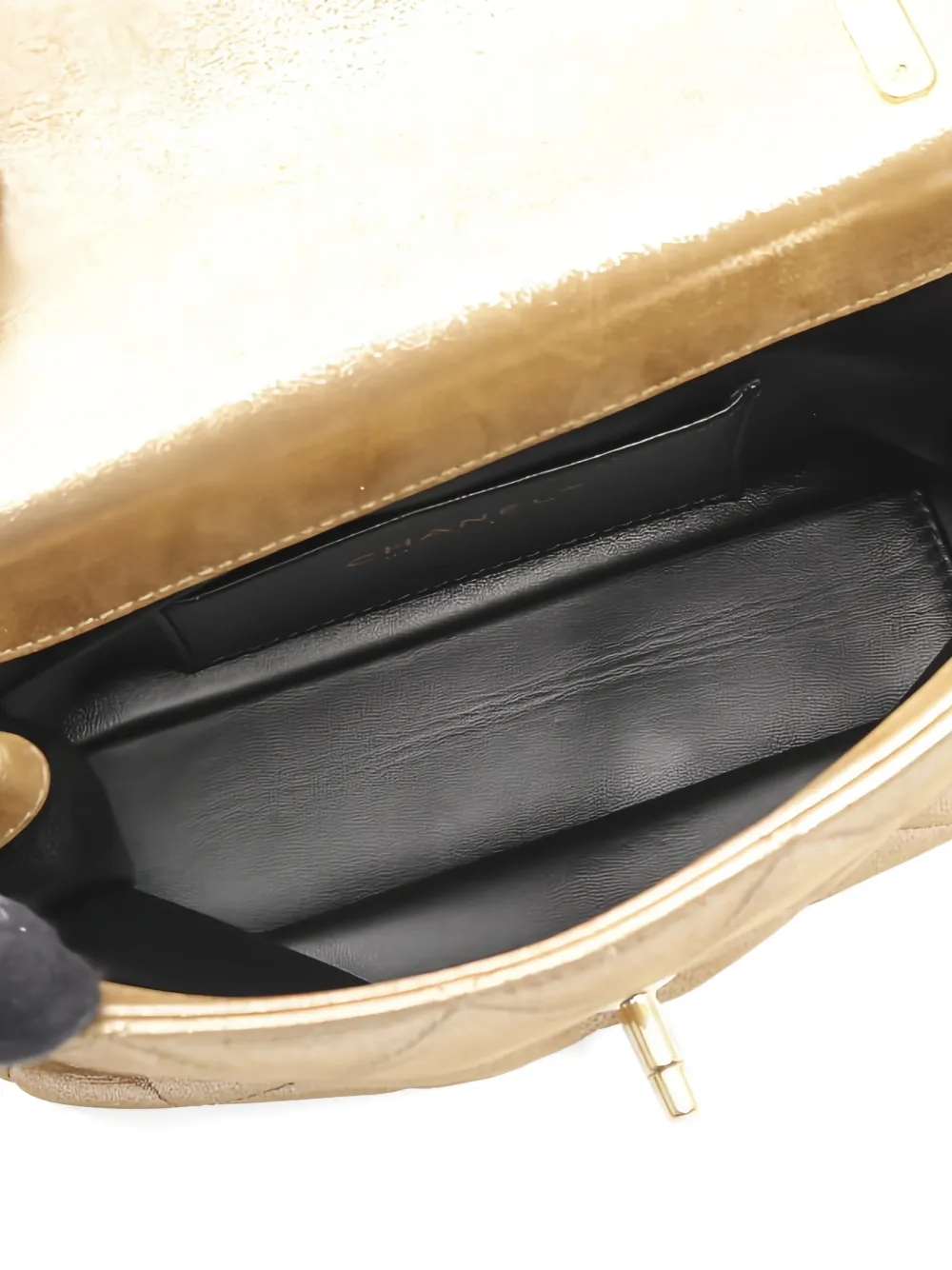 Pre-owned Chanel 2021s Matelassé-design Cocomark-detail Shoulder Bag In Gold