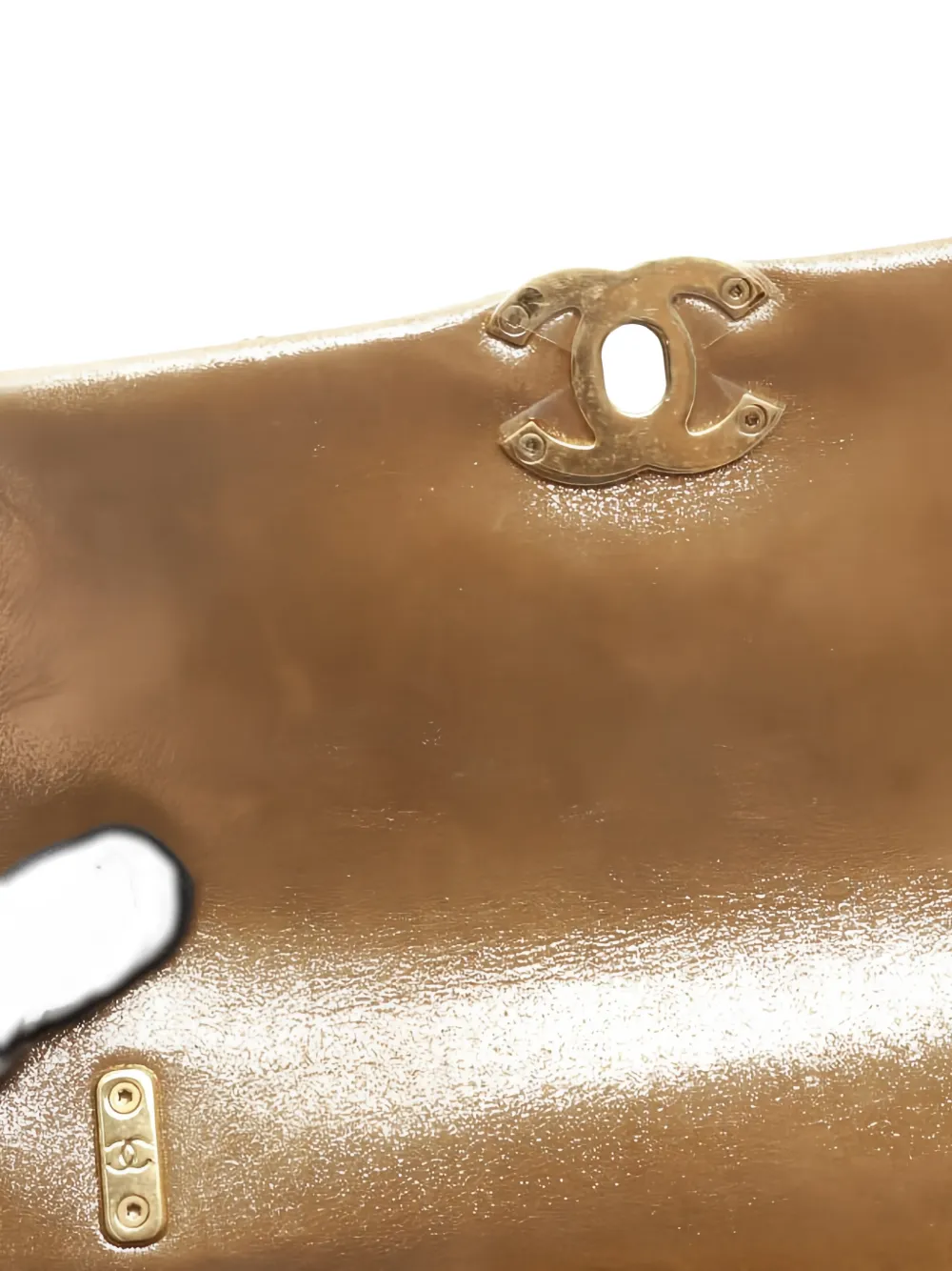 Pre-owned Chanel 2021s Matelassé-design Cocomark-detail Shoulder Bag In Gold