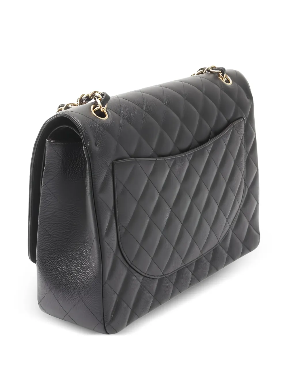 CHANEL Pre-Owned 2010-2011 maxi Double Flap Matelasse-design shoulder bag Zwart