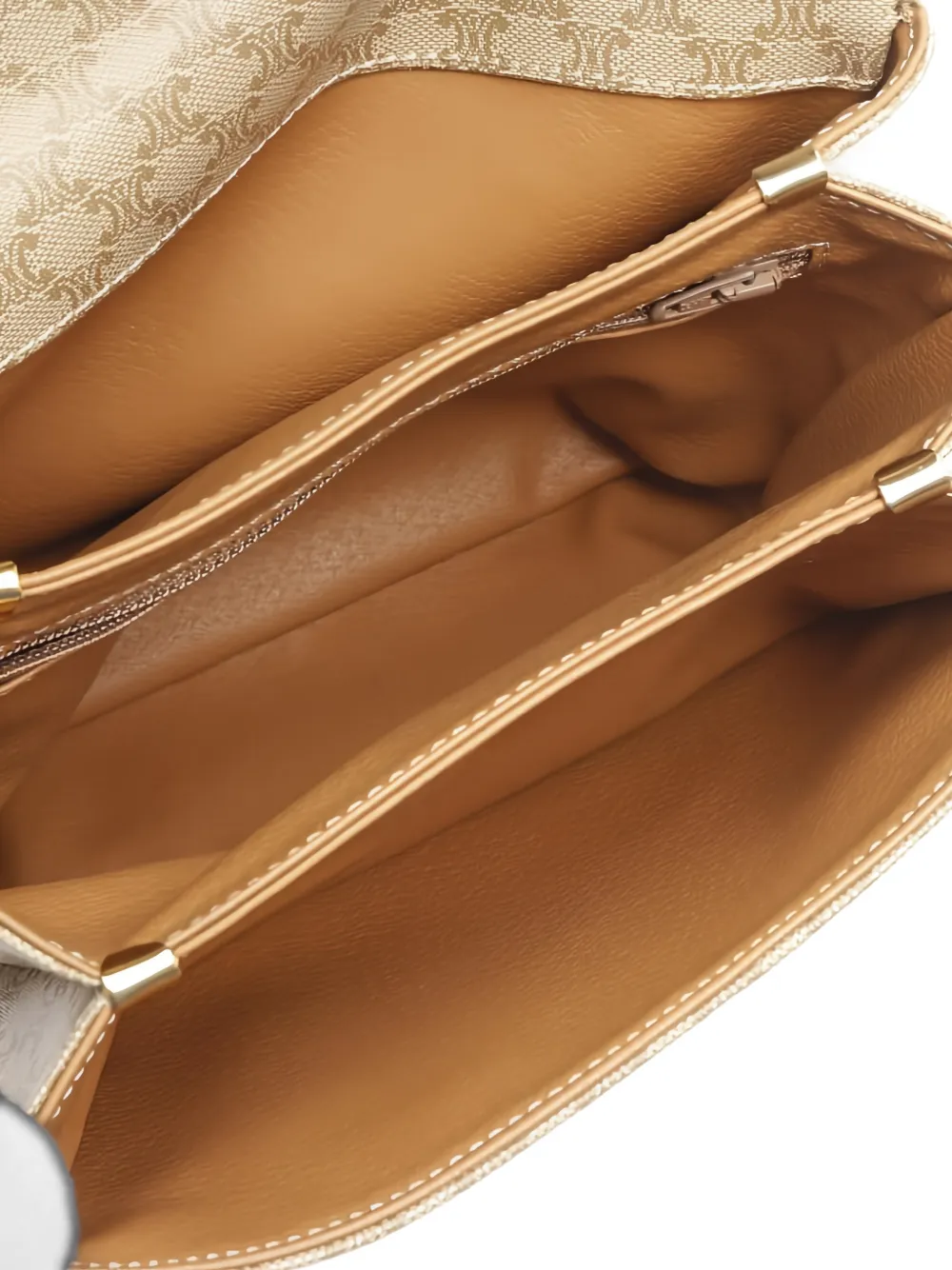 CELINE Pre-owned 2000s Macadam Flap Crossbody Bag In Neutral