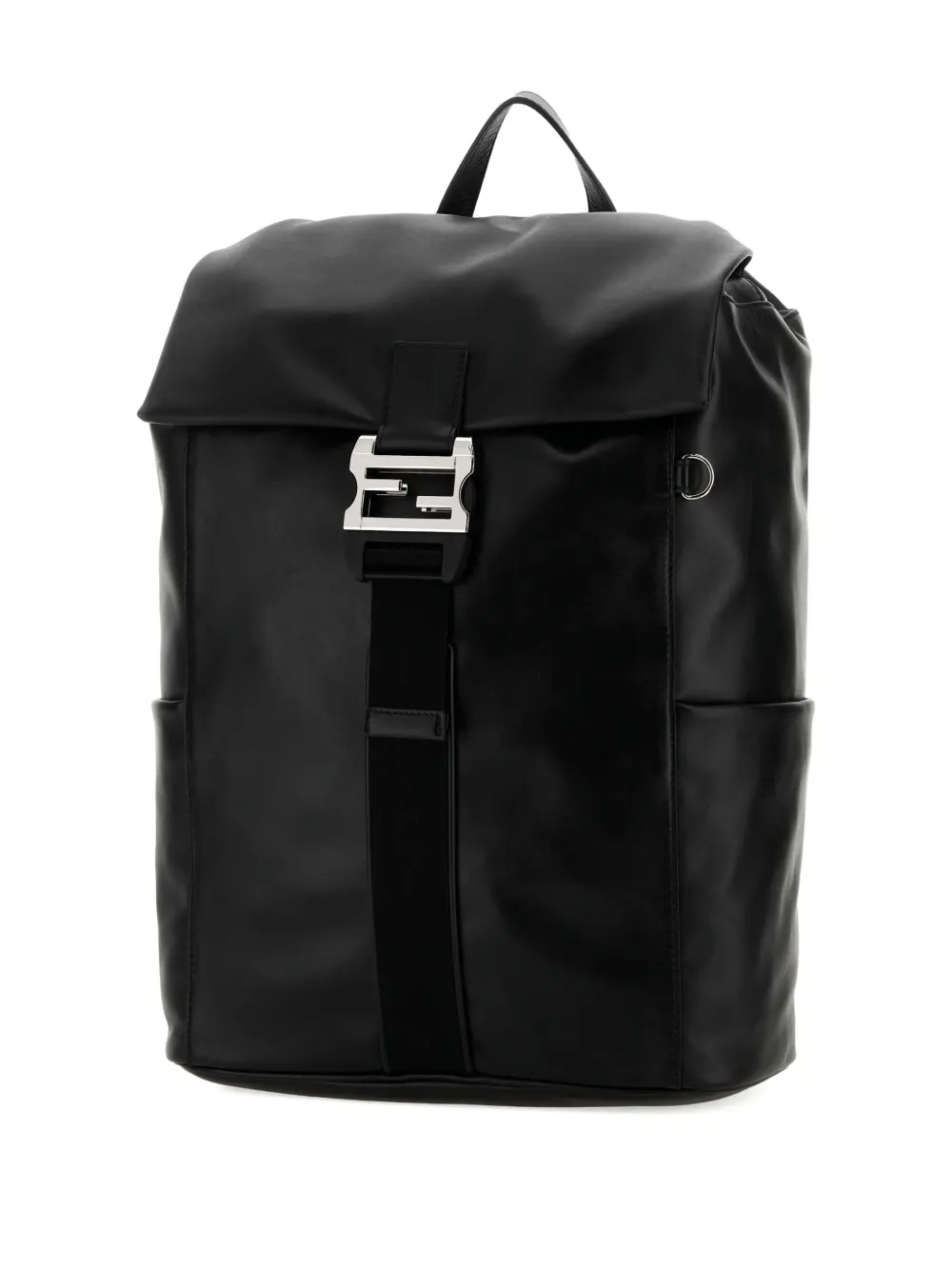 FENDI Flux leren rugzak met gesp Zwart