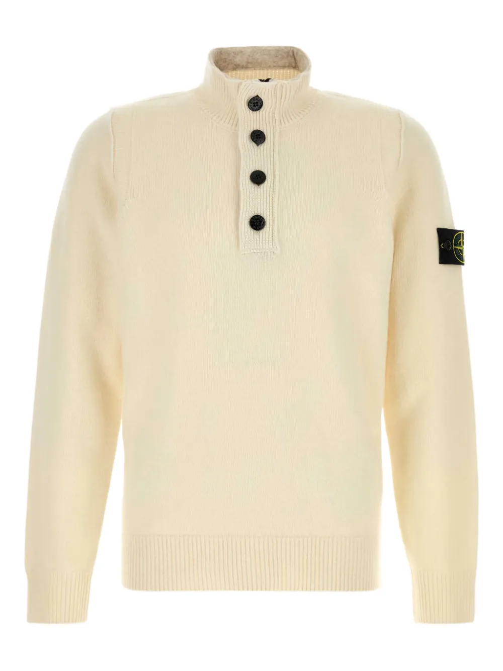 Stone Island button roll-neck sweater | Neutrals | Image 1