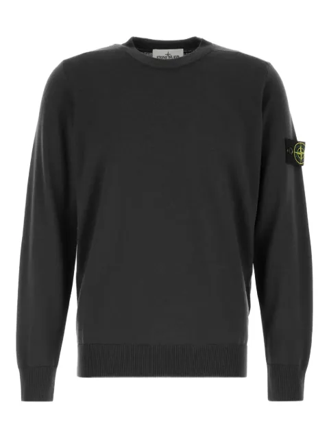 Stone Island logo-patch wool sweater