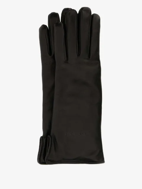 Gucci logo-embossed leather gloves