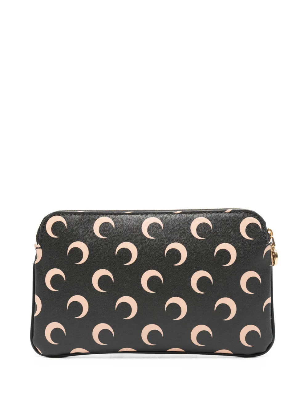 Marine Serre Moon print zip pouch - Zwart