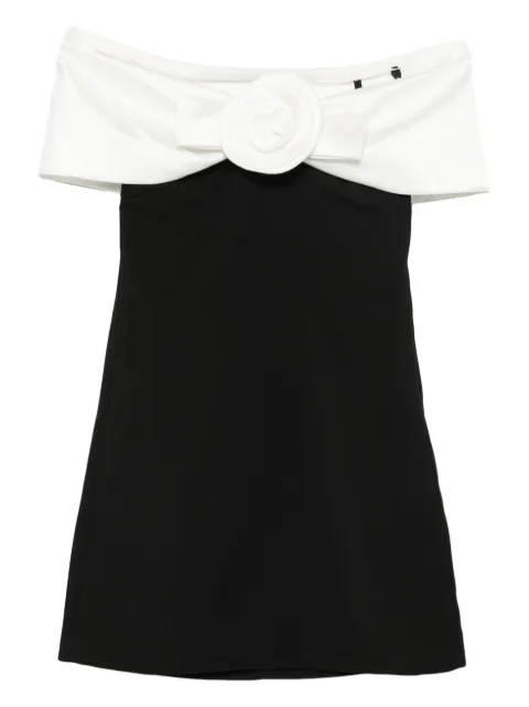 Self-Portrait floral-appliqué mini dress