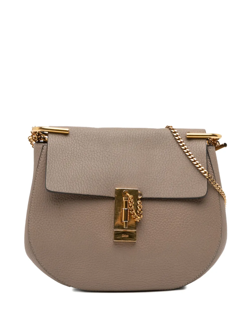 Click to view more detailed imagery on our partner's website Pre-owned Chloé 2020 Small Leather Drew Crossbody Bag In Brown