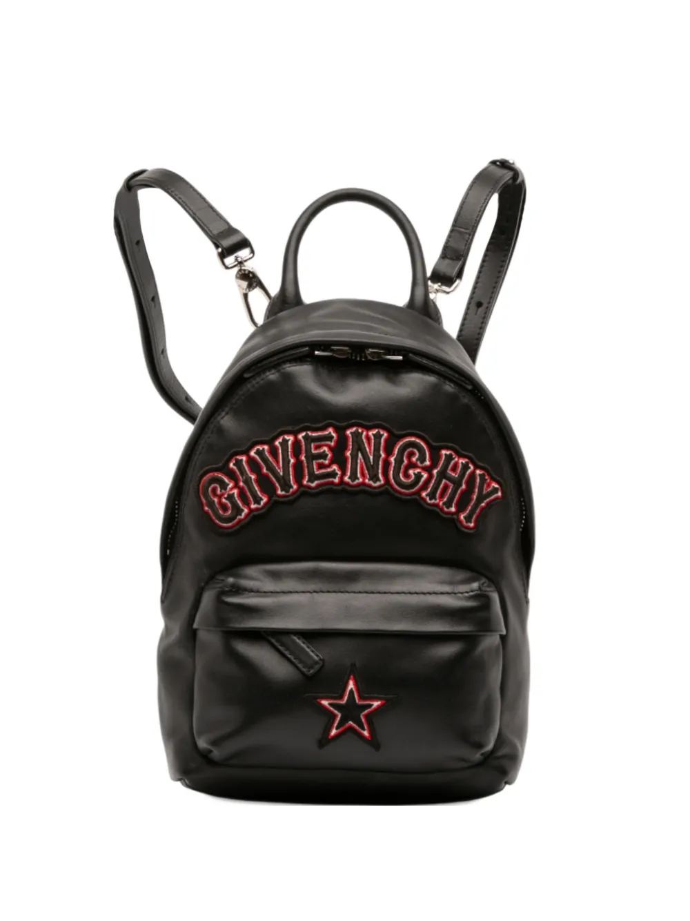 Givenchy Pre-Owned 2017 레더 로고 백팩 | 블랙 | Image 1