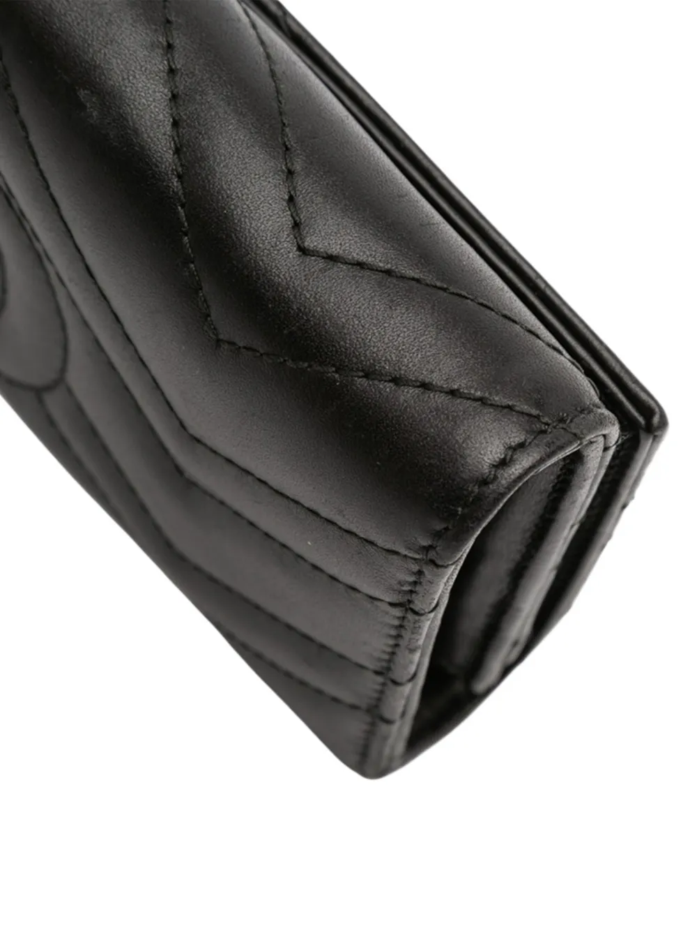 GUCCI Pre-owned 2016-2025 Gg Marmont Matelasse Leather Wallet Long Wallets In Black