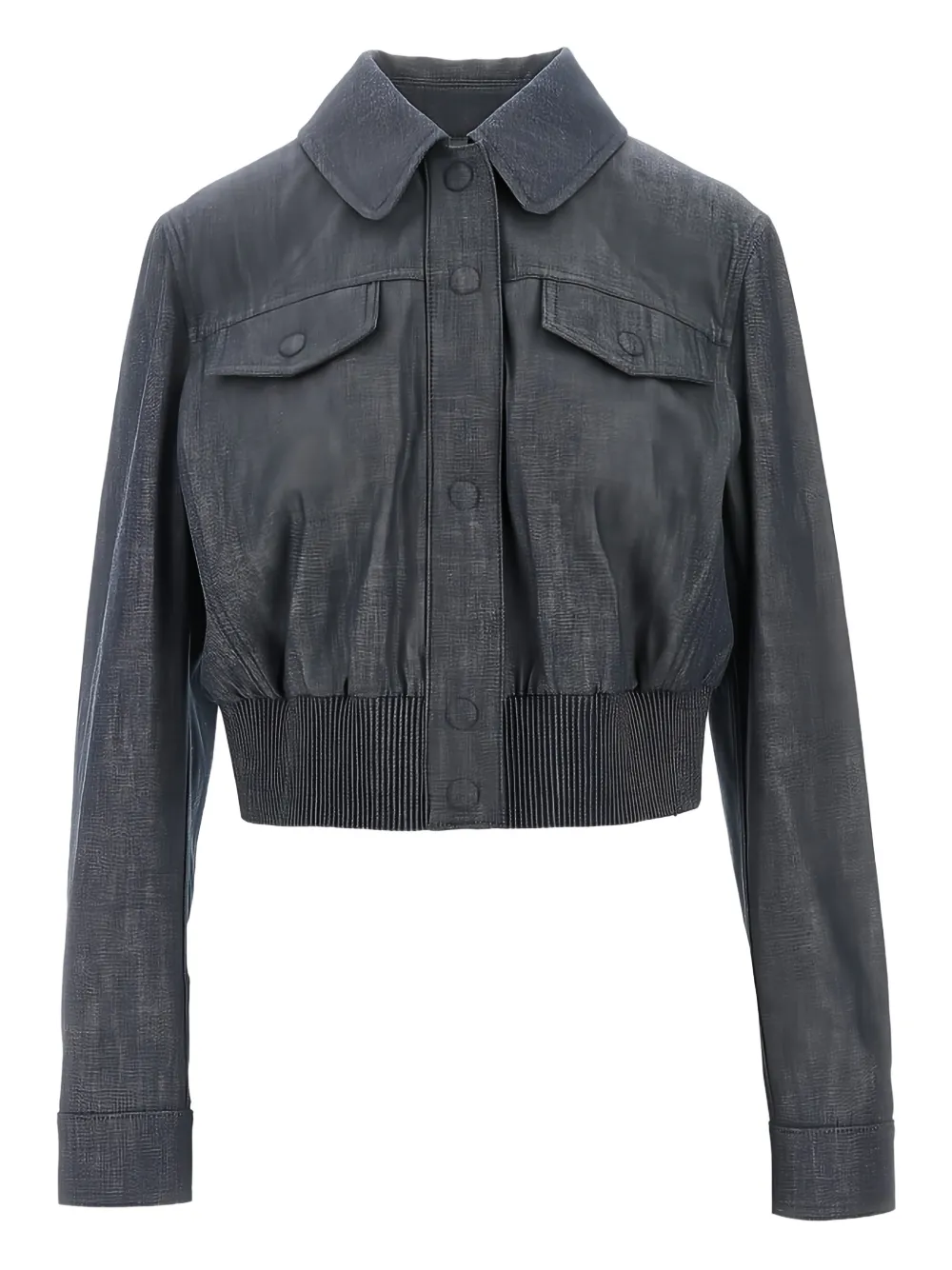 FENDI chambray cropped jacket | Blue | Image 1