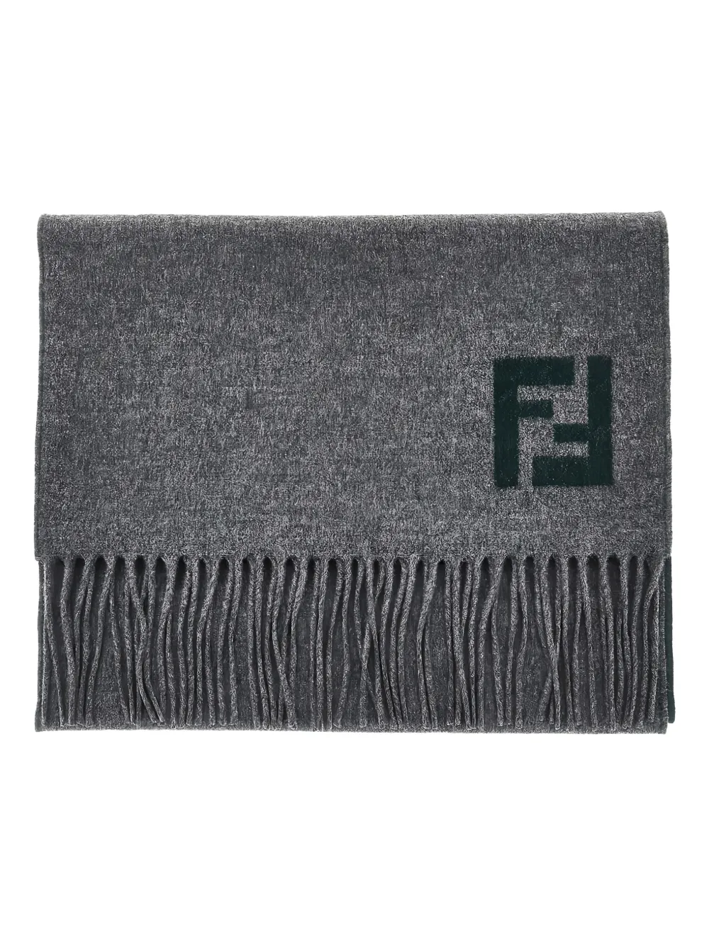 FENDI mascada con logo y flecos | gris | Image 1