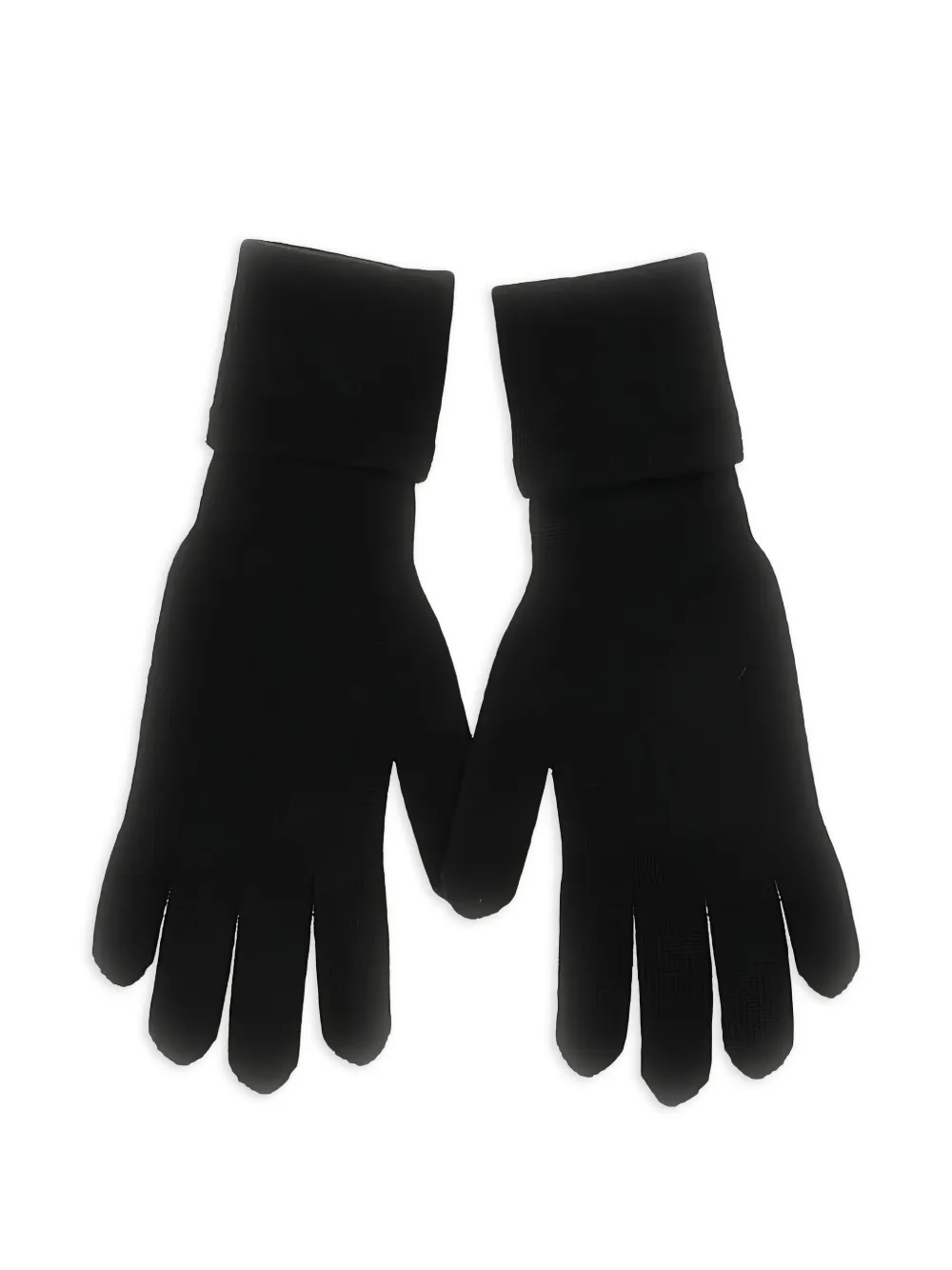 Emporio Armani logo-embroidered gloves Zwart