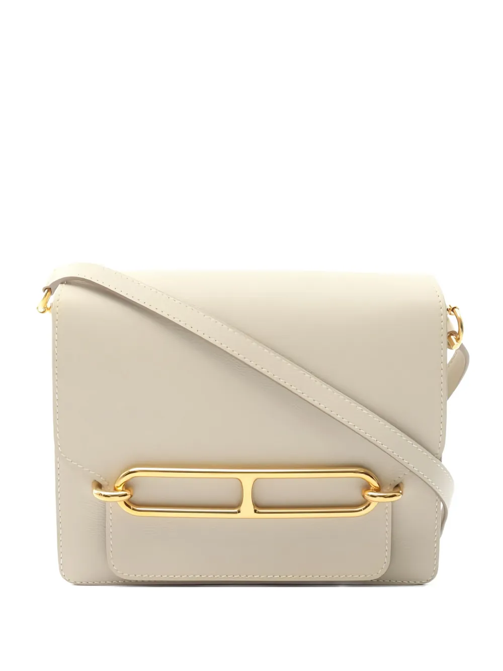 Pre-owned Hermes 2017 Lawris Ruri 23 Gold-hardware Shoulder Bag In Neutral