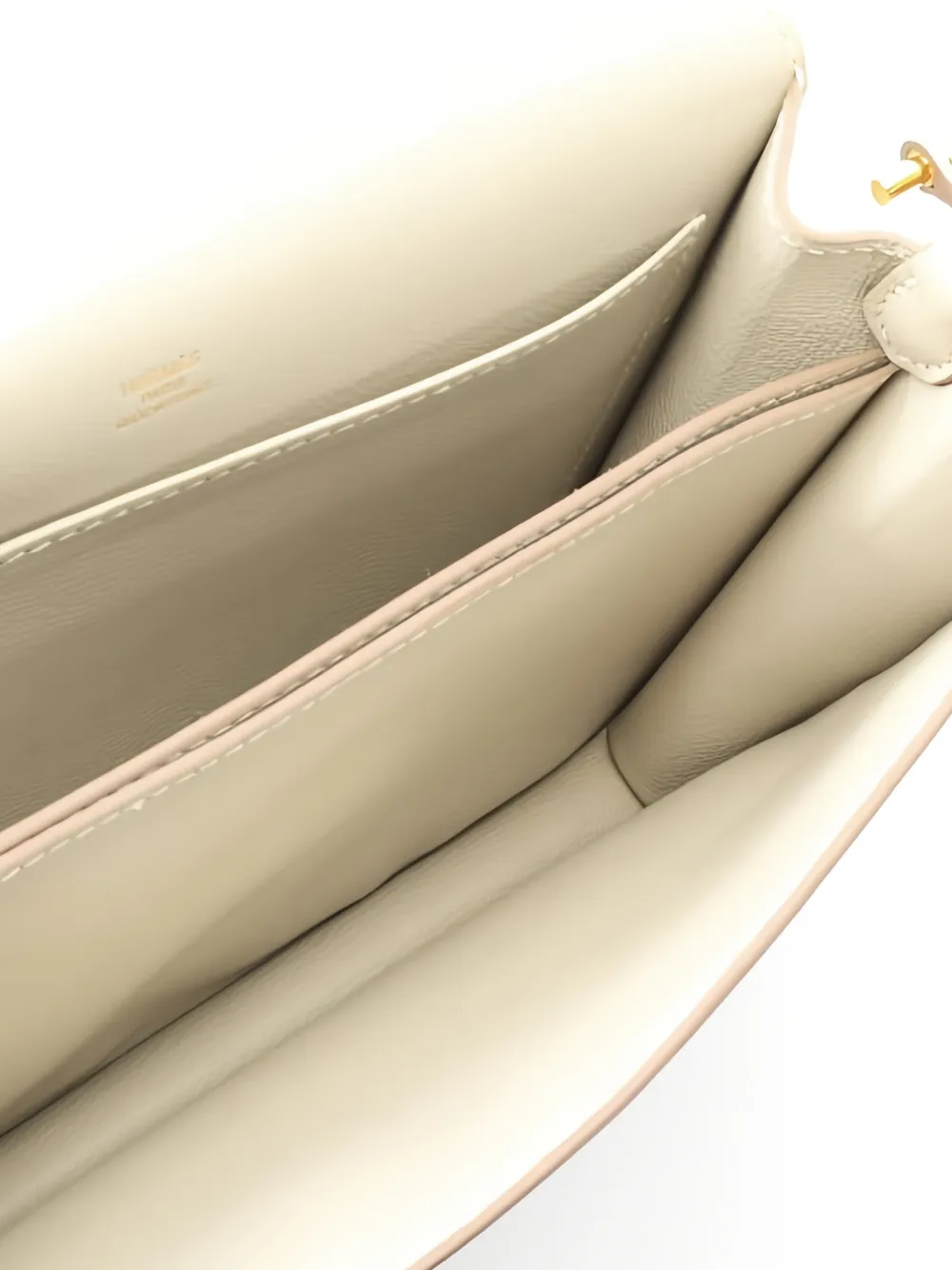 Pre-owned Hermes 2017 Lawris Ruri 23 Gold-hardware Shoulder Bag In Neutral