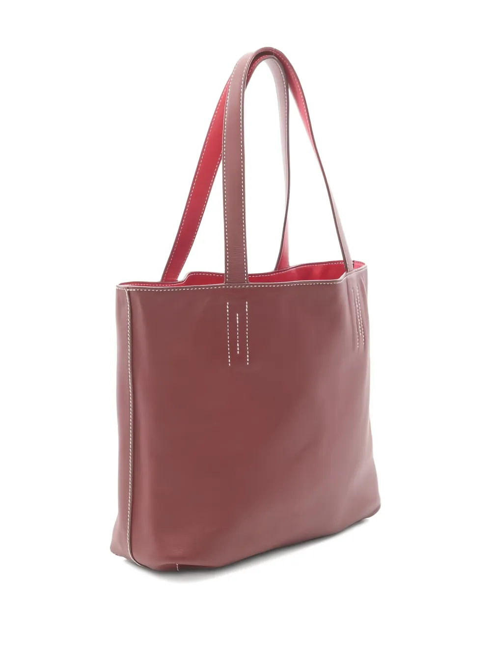 Pre-owned Hermes 2013 Double Sens 28 Sikkim-leather Tote Bag In Red