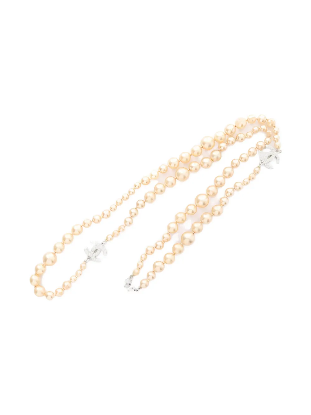 CHANEL Pre-owned 1986-1988 Coco Mark Long Necklace In Neutral