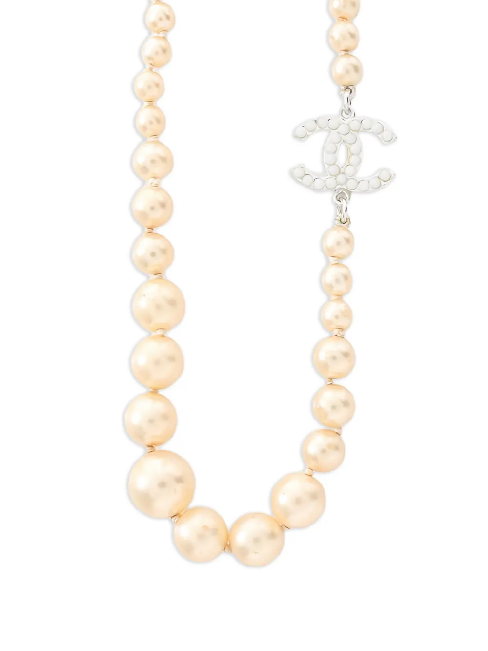 CHANEL Pre-Owned 1986-1988 coco mark long necklace - Toni neutri