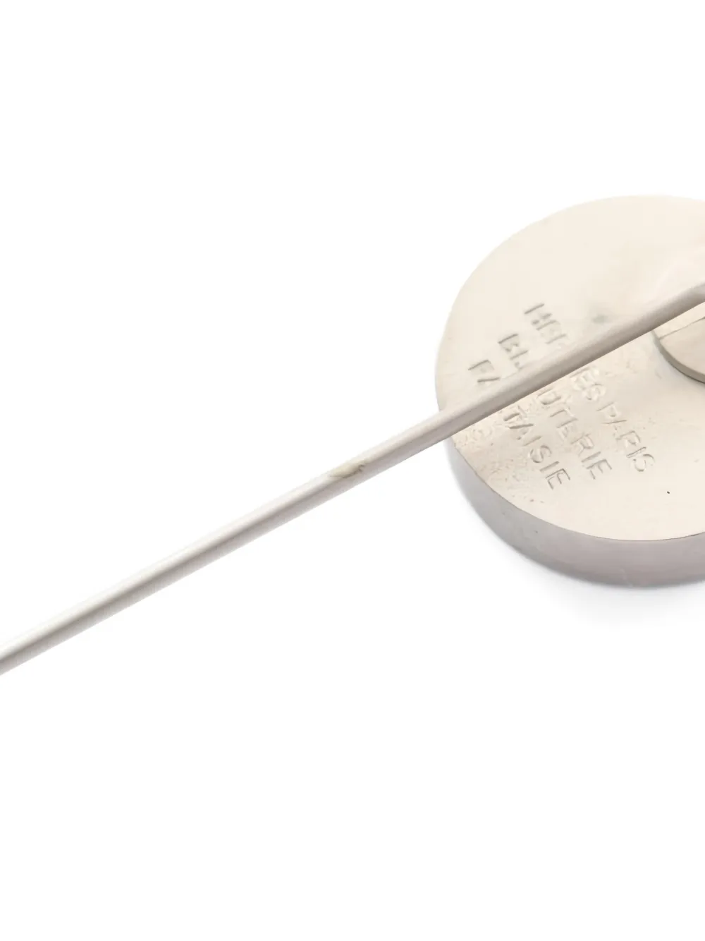 Pre-owned Hermes 2010s Serie Pin Brooch In Silver